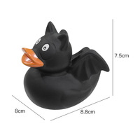 Canard de bain à bec en PVC noir Cool personnalisé promotionnel unisexe pour enfants pour cadeau décoratif de festival