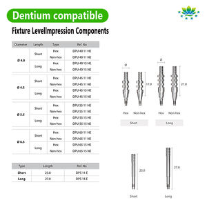 Sistem Koneksi Hex Internal Dentium Super Line Open Tray Pick up Transfer Coping untuk Implan Gigi Pabrik OEM ODM Tersedia dalam Stok - Product Image 2