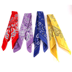 Tessuto personalizzato 100 cotone organico Paisley bianco nero <span class=keywords><strong>Bandana</strong></span> stampata unica - Product Image 2