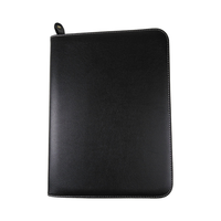 Carpeta de Presentación de Cuero Genuino Tamaño A4 con Logotipo Personalizado, Portafolio Premium con Clip para Archivos, Marca TSH