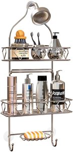 Bathroom Hanging <strong>Shower</strong> Head <strong>Caddy</strong> Organizer, Three Tier, Rust Proof Premium <strong>Hanger</strong> Design With Suction Cups, Hooks - Product Image 2