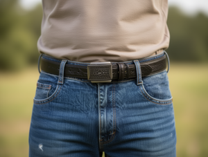 Cinturón de Cuero Genuino para Hombre con Hebilla Automática de 4.0cm y 125cm, Estilo Casual - Product Image 2