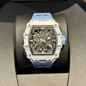 3503 Luxury Carbon Fiber Skeleton <b>Automatic</b> Men's Watch Diver Alarm <b>Chronograph</b> Sport Style Square Case Butterfly Balance Wheel - Product Image 5