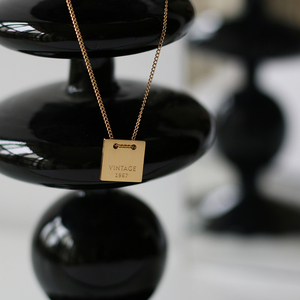 Aretas-Colgante clásico <span class=keywords><strong>con</strong></span> letras cuadradas chapadas en oro de 18k, cadena cubana de acero inoxidable, collar <span class=keywords><strong>con</strong></span> <span class=keywords><strong>iniciales</strong></span> mate grabadas - Product Image 4