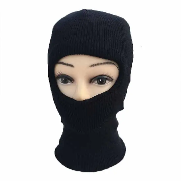 Đan Sew Acrylic Ngoài Trời Nhiệt Dùng Một Lần Full Face Cover Một Lỗ Mặt Nạ Tùy Chỉnh Nửa Mặt Ski Mask Balaclava Mùa Đông Hat