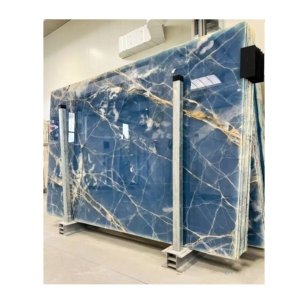 Applique murale décorative pour la cuisine <span class=keywords><strong>Ciel</strong></span> de glace Onyx <span class=keywords><strong>Dalle</strong></span> de pierre Marbre bleu Carreaux bleus Dalles de pierre Onix bleu Pierre Onix - Product Image 2