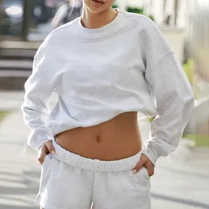 Custom Pullover Oversized Women Hoodie And Short Joggers Set Manufacturers Casual Solid Casual Women's Streetwear For Sweatpants