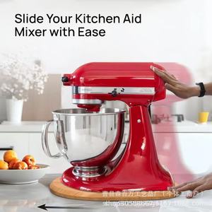 Bamboo Mixer Stand Tray 4.5-5 Qt KitchenAid Compatible <b>Desktop</b> Storage Base - Product Image 5