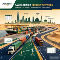 Expédition de fret porte-à-porte DDP via ADS LCL+Express Shenzhen Arabie Saoudite pour marchandises dangereuses et générales, avec assurance et support 24/7