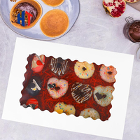 Boîte d'emballage de mini beignet plat pliant imprimé de conception personnalisée de haute qualité avec logo