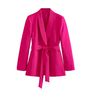 Blazer feminino formal de escritório, casaco de luxo para mulheres elegante