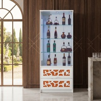 Armoire à vin design moderne en verre pour villa/salon, bar à vin de Foshan