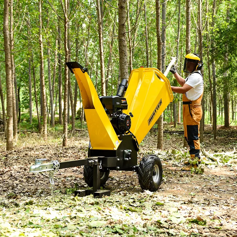 AUSTTER 15HP 420cc Gasolina Motor Powered 6 polegadas madeira picador jardim Shredder Tambor De Madeira Chipper máquina