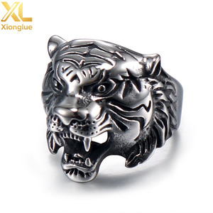 Hot Sale European American Accessories <b>Ring</b> <b>Men's</b> Retro Animal Zodiac Tiger Head 316 Stainless Steel <b>Ring</b> Jewelry <b>for</b> <b>Men</b> - Product Image 3