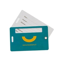 Accessoires de voyage personnalisés en vrac avec logo promotionnel, sangle en plastique à boucle par sublimation, étiquette de bagage de voyage