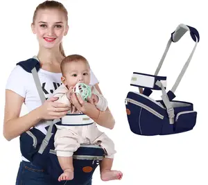 Porta-bebês ergonômico de algodão orgânico personalizado direto da fábrica com cinto de segurança de quadril mochila envoltório para recém-nascidos