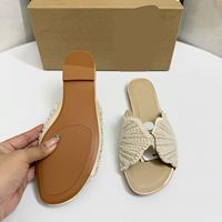 Nouvelles sandales d'été 2026 pour femmes, avec nœud et strass, légères et polyvalentes, style pantoufle