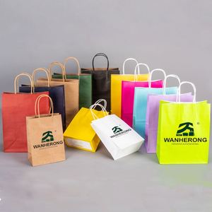 Wholesale Price Customised Printing logo Multi Size Luxury Gift Shopping Kraft <b>Pattern</b> <b>Paper</b> Kraft Bag with Handle - Product Image 6