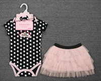 Vente en gros de vêtements d'été de haute qualité pour bébé, combinaison décontractée à manches courtes, 3 ensembles
