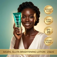 Lotion éclaircissante pour la peau à l'acide hyaluronique parfumée SPF20 Protection solaire Crème pour l'éclat du corps Longue durée Vitamine C E pour tous les types de peau