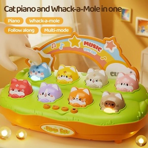 MILI Montessori <span class=keywords><strong>Piano</strong></span> Whack a Mole Game Early Educational Multi-function Pressing <span class=keywords><strong>Piano</strong></span> Musical Box <span class=keywords><strong>avec</strong></span> Cat Sounds & Lights - Product Image 3