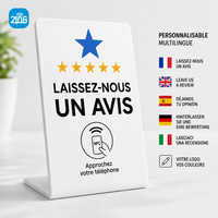 Expositor de Mesa NFC Personalizado y Programable de Acrílico de 13.56mhz con Código QR