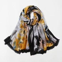 Vente en gros Foulard Hijab Tie-Dye Long imprimé, doux au toucher, pour femmes, tendance Automne Hiver