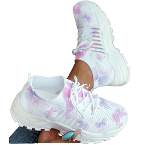 Zapatillas Casuales de Mujer Tejidas Transpirables Estilo Calcetín para Caminar con Diseño de Tela Superior Moderno, Suaves y Ligeras al por Mayor - Product Image 4