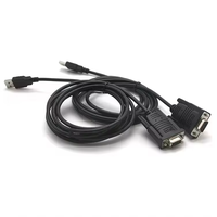 Câble adaptateur série USB RS-232 DB9 femelle 9 broches, blindé en feuille de cuivre pur plaqué or, pour modem null-modem et ordinateur