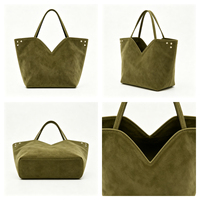 Sac fourre-tout en cuir imperméable de luxe personnalisable pour femme, couleur unie, haute qualité, grande capacité, été, ouvert