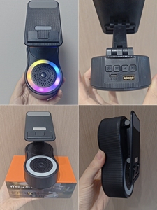 Soporte de Escritorio Portátil Flexible 5 en 1 con Banco de Energía, Tira de Luz RGB, Altavoz, Soporte para Teléfono, Altavoz Inalámbrico para Transmisión en Vivo - Product Image 3