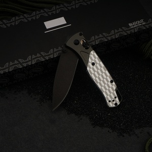 Cuchillo de Bolsillo de Grado Industrial BM535BK-2501 con Hoja de Acero Inoxidable, Mango de Aluminio y Perilla de Pulgar, Personalizable OEM - Product Image 4