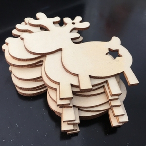 Décorations de Noël en <span class=keywords><strong>bois</strong></span> en forme de <span class=keywords><strong>cerf</strong></span> 2023 Accessoires - Product Image 1