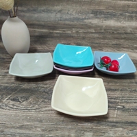 Offre Spéciale – Plat carré en mélamine de 4,5 pouces, incassable et coloré, idéal pour hôtels, maisons et restaurants