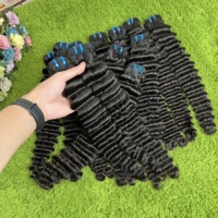 Lots de Cheveux Naturels Bruts du Cambodge en Gros, Cuticules Alignées, Ondulation Profonde, 100% Cheveux Humains Vierges Double Drawn