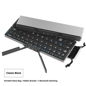 Mini <span class=keywords><strong>Tastiera</strong></span> Pieghevole BT Wireless Portatile Universale Ricaricabile per Telefono e Laptop con Mouse, Supporta 3 Dispositivi - Product Image 6