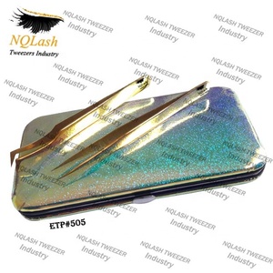 Pinzas de pestañas con purpurina personalizada, Kit magnético, 2 unidades, bolsa de pinzas de pestañas, NQLASH - Product Image 2