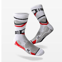 Chaussettes de sport en coton personnalisées avec logo noir et blanc pour hommes et femmes