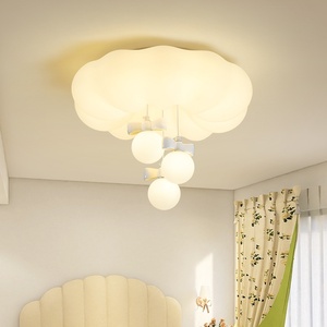 Lámpara de Techo Chuang Jijian Bubble Cloud para Dormitorio Principal, Estilo Crema, Moderna, Sencilla, Cálida y Romántica, Lámpara Incandescente para Habitación Infantil - Product Image 3