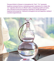 Bouteille à vin en verre en forme de gourde avec joint hermétique, récipient pour infusion froide, bouteille d'eau anti-fuite 570 ml