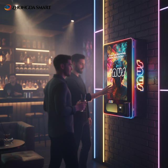 Compact Wall Mounted Cigarette Vending Machine Age Verification Coin/Card Payment Smart Tobacco Dispenser SDK ADA Compliant