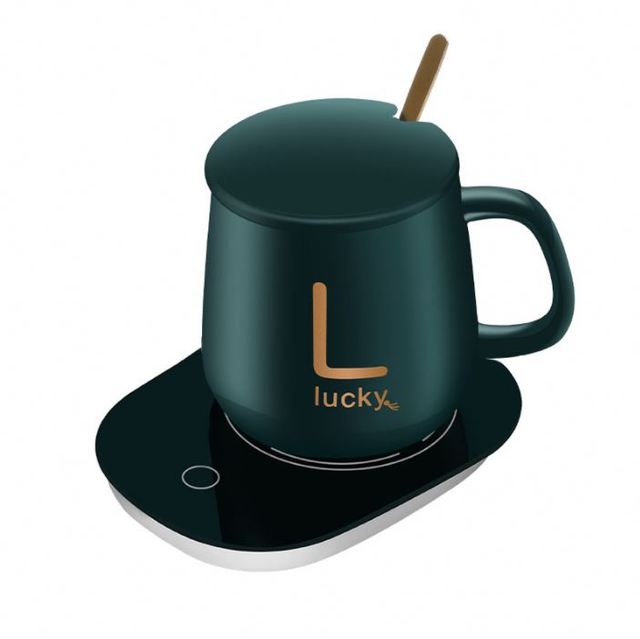 Customized Gift Set Temperature Control Smart Ceramic Coffee Cup USB Coffee Heater Mug