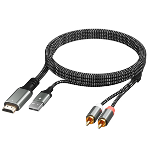 Cable Convertidor de <span class=keywords><strong>Audio</strong></span> <span class=keywords><strong>HDMI</strong></span> <span class=keywords><strong>ARC</strong></span>/eARC Unidireccional <span class=keywords><strong>a</strong></span> 2 <span class=keywords><strong>RCA</strong></span> de 192KHz, 6 Pies, Alimentado por USB, Extractor de <span class=keywords><strong>Audio</strong></span> Estéreo L/R, <span class=keywords><strong>Adaptador</strong></span> Divisor - Product Image 1
