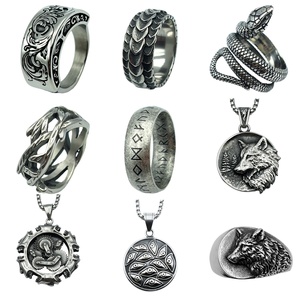 316 Stainless Steel <b>Ring</b> <b>Men</b> Wholesale Gothic <b>Ring</b> Supply Variety of Biker Vintage Skull <b>Rings</b> Viking Jewelry <b>for</b> <b>Man</b> Pendants - Product Image 1