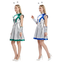 Kostum Cosplay Robot AI Pakaian Pertunjukan Panggung Futuristik