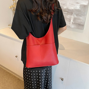 Sac à bandoulière vintage en velours côtelé pour femme, sac fourre-tout simple et décontracté de grande capacité, sac à main à la mode et pratique - Product Image 2