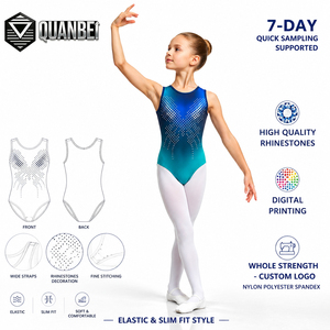 <span class=keywords><strong>Justaucorps</strong></span> de gymnastique de compétition de haute qualité sans manches, vêtements de danse, matériaux personnalisés et emballage d'exportation - Product Image 3
