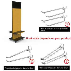 Tùy chỉnh hai mặt điện thoại di động trường hợp siêu thị cửa hàng bán lẻ hiển thị đứng ánh sáng kim loại <span class=keywords><strong>Pegboard</strong></span> cho các cửa hàng bán lẻ - Product Image 4