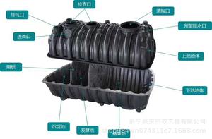 ถังบำบัดน้ำเสียพลาสติกสำหรับใช้ในครัวเรือน ได้รับการรับรองมาตรฐาน CE เป็นมิตรกับสิ่งแวดล้อม - Product Image 5