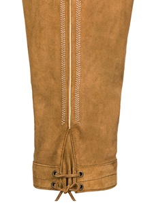 Auténticos Lederhosen bávaro para hombres, pantalones cortos de cuero de cabra marrón tradicional con diseño bordado personalizado, atuendo Oktoberfest - Product Image 5